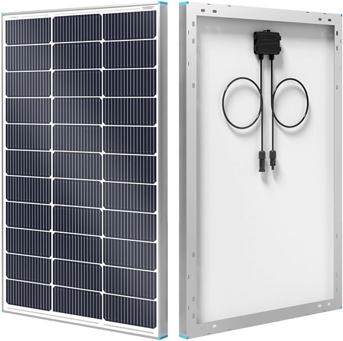Renogy 100W Solar Panel N-Type, 12V 100 Watt Solar Panel 16BB 25% by RenogySolar