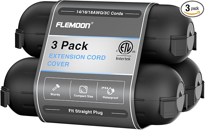 Flemoon Outdoor Extension Cord Safety Cover by FLEMOON