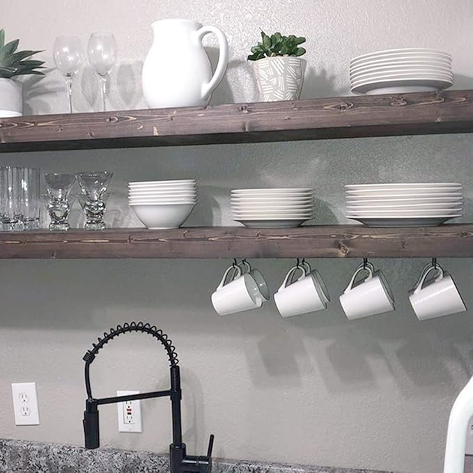 12 Pack Vinyl Coated Ceiling Hooks, Screw-in Mug Hooks - Image 5