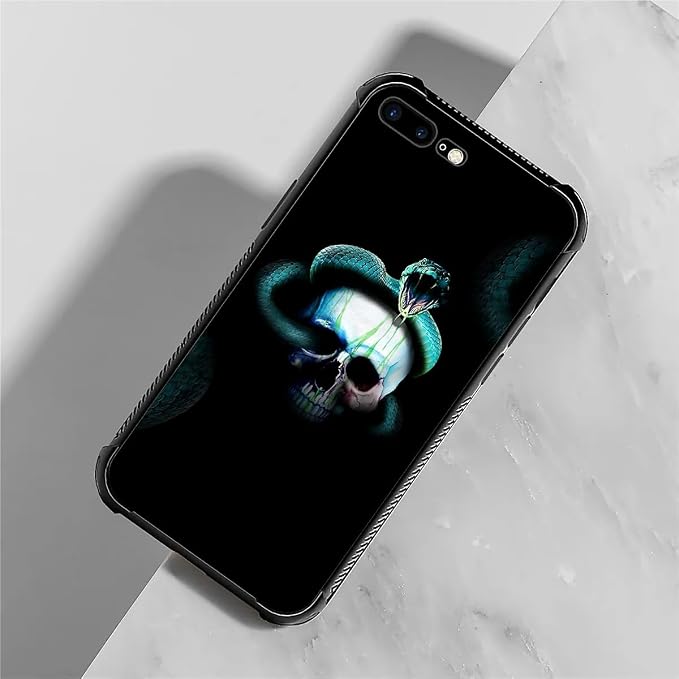 for iPhone 7/8 Case, Skeleton Winding Snake Pattern Graphic Design Girl Boy - Image 7