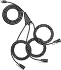 DEWENWILS Outdoor Extension Cord 1 to 3 Splitter, Total 52FT, 13A 125V 1625W by DEWENWILS