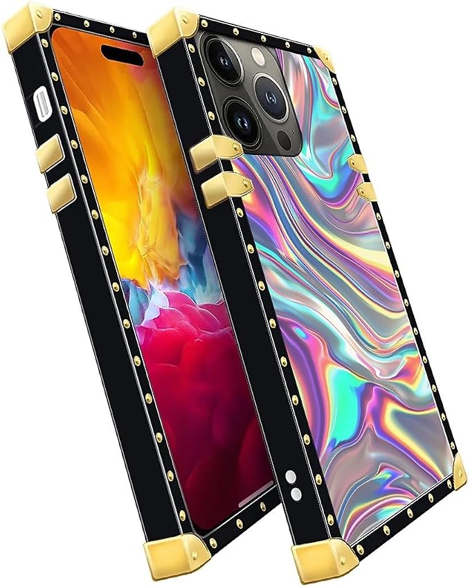 Compatible with iPhone 15 Pro Max Case, Holographic Abstract Iridescent - Image 3