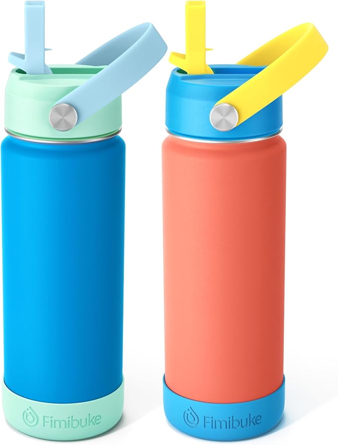 Fimibuke Kids Insulated Water Bottle, 18oz BPA FREE Kids Cups by Fimibuke
