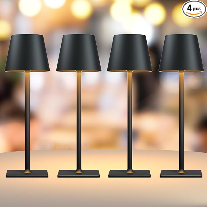 Yogaret 4 Pack Rechargeable Cordless Led Table Lamps, Cordless Lamp by YogaretCeilingLight