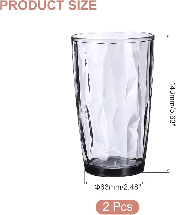 uxcell 17oz Acrylic Drinking Glasses - Image 2