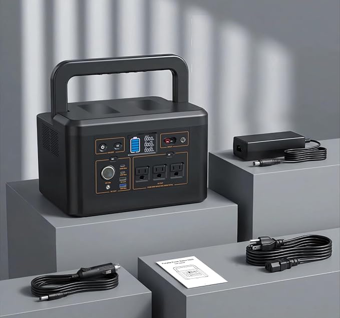 Portable Power Station 650W, 576Wh Solar Generator, LiFePO4 Battery 3.5 Hour - Image 9