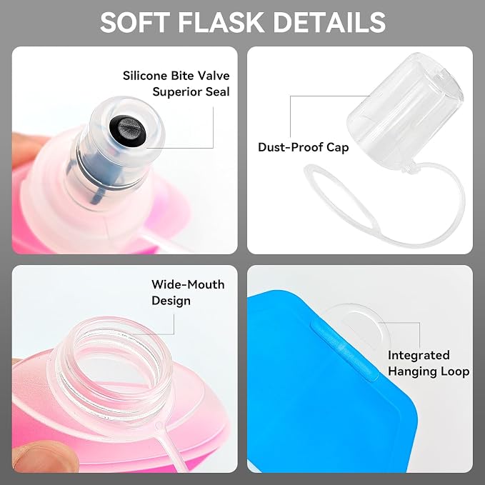 250ml Soft Flask Soft Water Bottle - Image 5