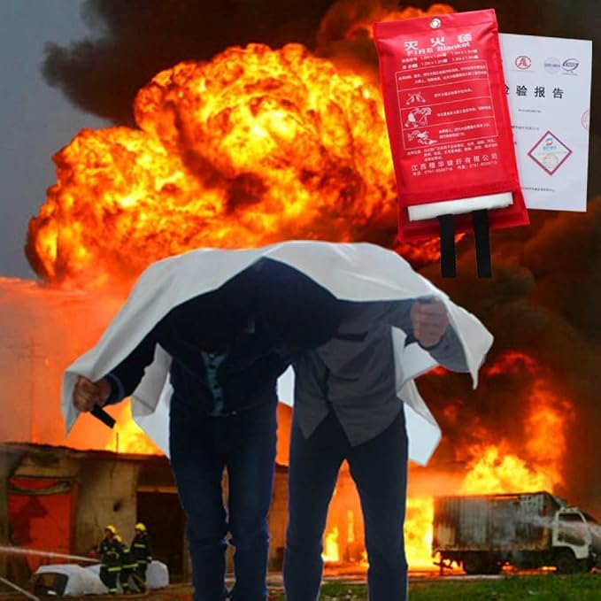 ISOP Fireproof Blanket Large 70 * 78 Inches Pack of 2 – Emergency Fire Blanket - Image 2