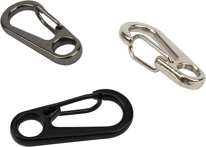 SWATOM Small Mini Carabiner Clip Tiny Spring Snap Hook Keychains Micro - Image 6