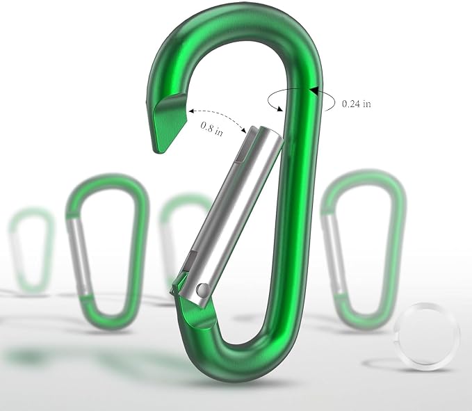 Carabiner Keychain Clip -3" Aluminum Carabiner D Ring, Caribeener Clips - Image 4