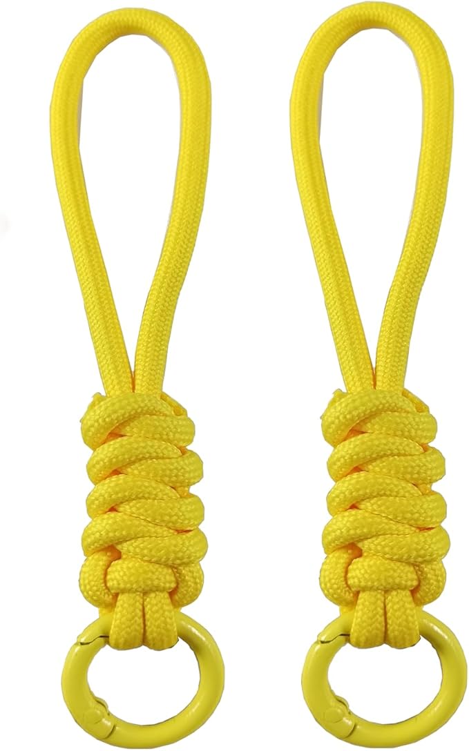 Colorful Braided Paracord Keychain, 12cm Length, Decorative Woven Rope Strap by FFILL