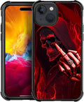 for iPhone 15 Case, Gestures Funny Skull Pattern Graphic Design Girl Boy Soft by FKBRCL4U