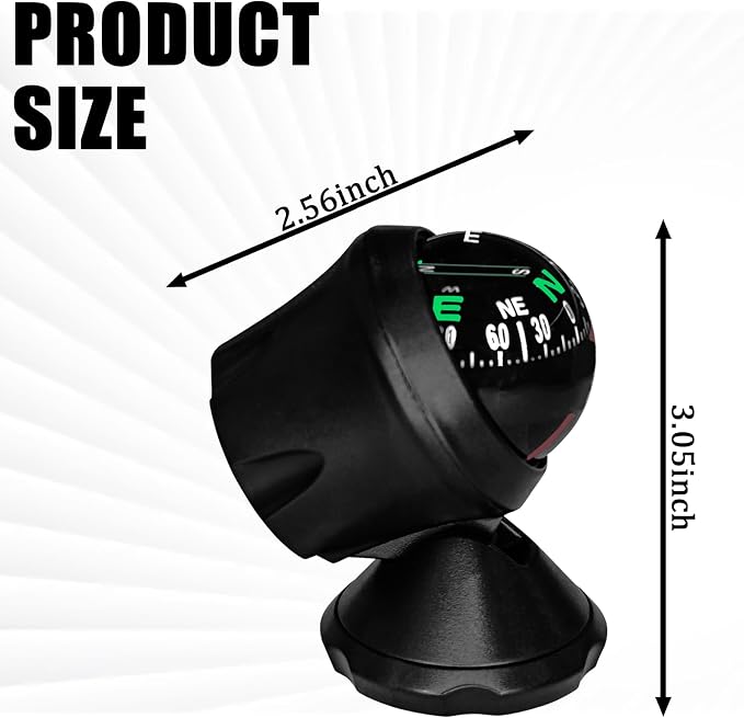 Compass for Car, Automotive Dashboard Accessories Car Compass Ball - Image 2