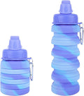 Collapsible Water Bottle for Adults, Reusable Silicone Foldable Water Bottles by MAKERSLAND