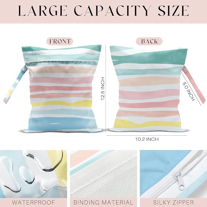 3 Pcs Wet Bag, Wet Dry Bag, Waterproof Bag, Small Laundry Bag, Wet Bag - Image 2