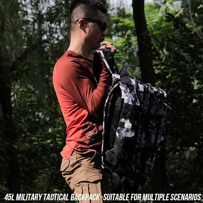 45L Tactical Backpack for Men Women, Military Assault Pack - Image 7
