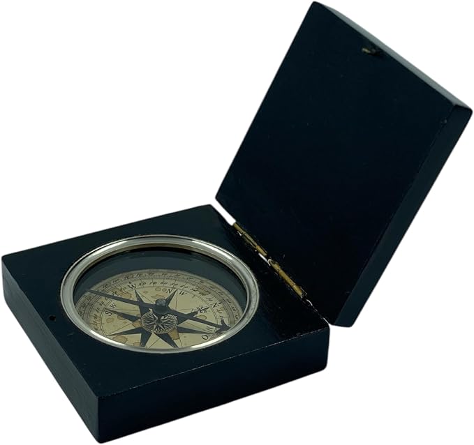 Lewis and Clark Expedition Nautical Compass, Handmade Black Rose Wooden and - Image 3