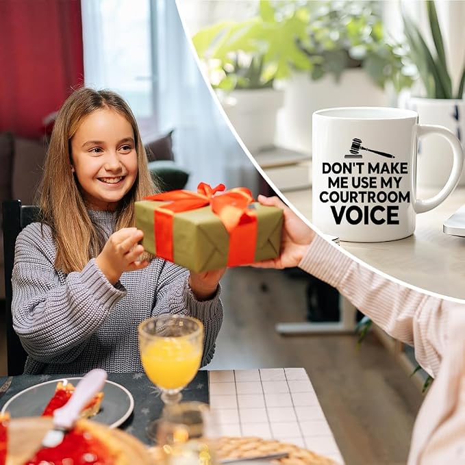 RZHV Don't Make Me Use My Courtroom Voice 11 Oz Novelty Mug, Funny Gavel Coffee - Image 6