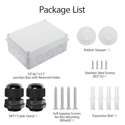 LeMotech Junction Box, Electrical Box IP65 Water Resistant Dustproof ABS - Image 7