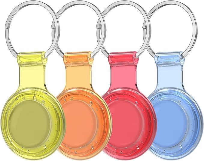 Compatible with AirTag Holder Case Keychain 4 Pack, - Image 6