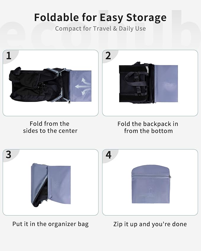 ECOHUB 15L Lightweight Casual Daypack, Packable Backpack - Image 2