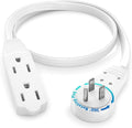 Maximm Cable 1 Ft 360° Rotating Flat Plug Extension Cord/Wire, 16 AWG Multi 3 by MaximmCable