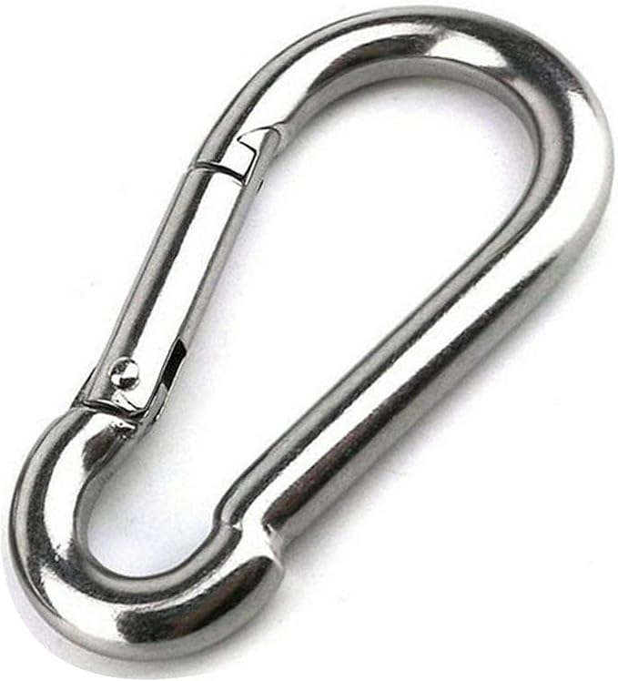 Large Carabiner Clip, 5-1/2 Inch Heavy Duty Stainless Steel Spring Snap Hook by KANSPHY
