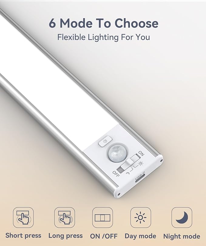 Under Cabinet Lighting, LED Motion Sensor Light Indoor, 2200mAh USB - Image 4