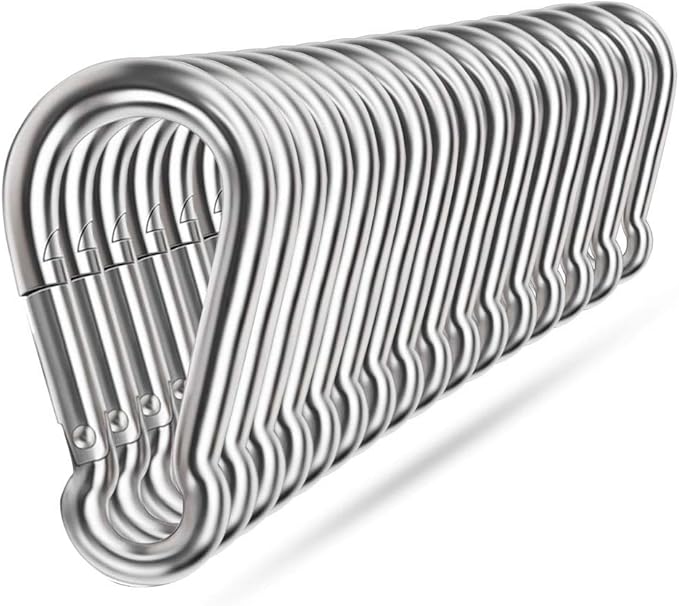 Spring Snap Hooks, 304 Stainless Steel Metal Clip Heavy Duty Rope Connector by Ekunbuy