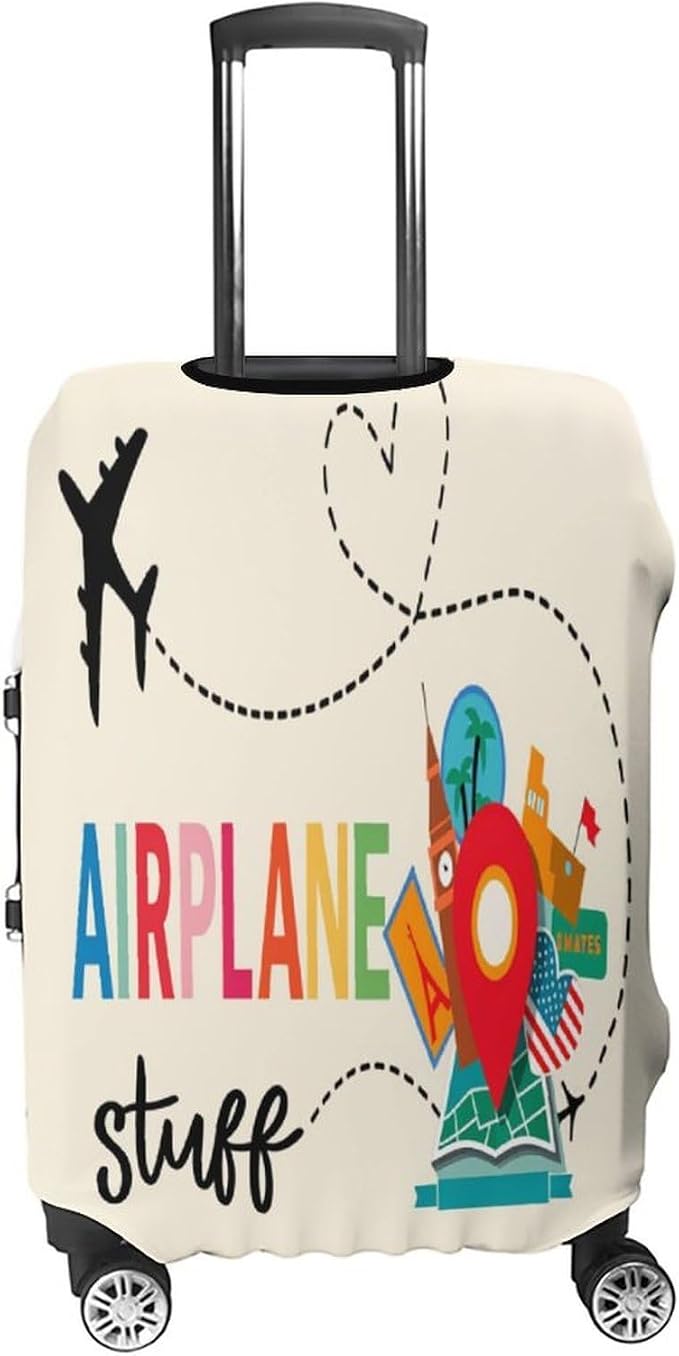 Airplane Travel Accessories Stretch Luggage Cover, Washable Suitcase Protector - Image 4
