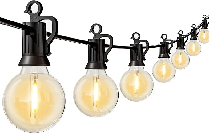 Brightown Outdoor String Lights, 55FT 25 G40 Bulbs Shatterproof IP65 Patio by Brightown