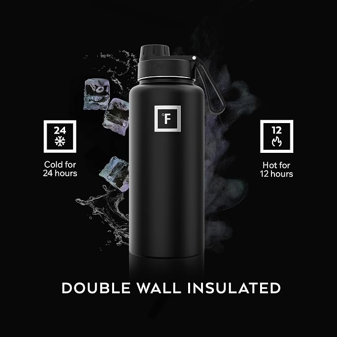 IRON °FLASK Camping & Hiking Hydration Flask - 32 oz Dark Rainbow - Image 4
