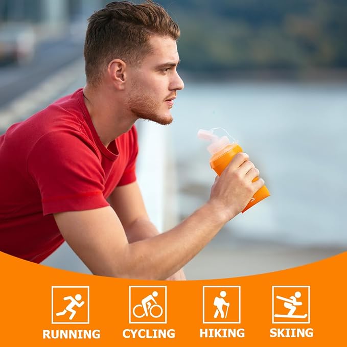 WRELS 350ml/500ml TPU Soft Water Bottles BPA Free Collapsible Soft Flask - Image 6