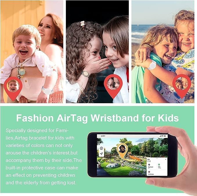 Kids Wristband Compatible with Apple AirTag, Protective Case - Image 5