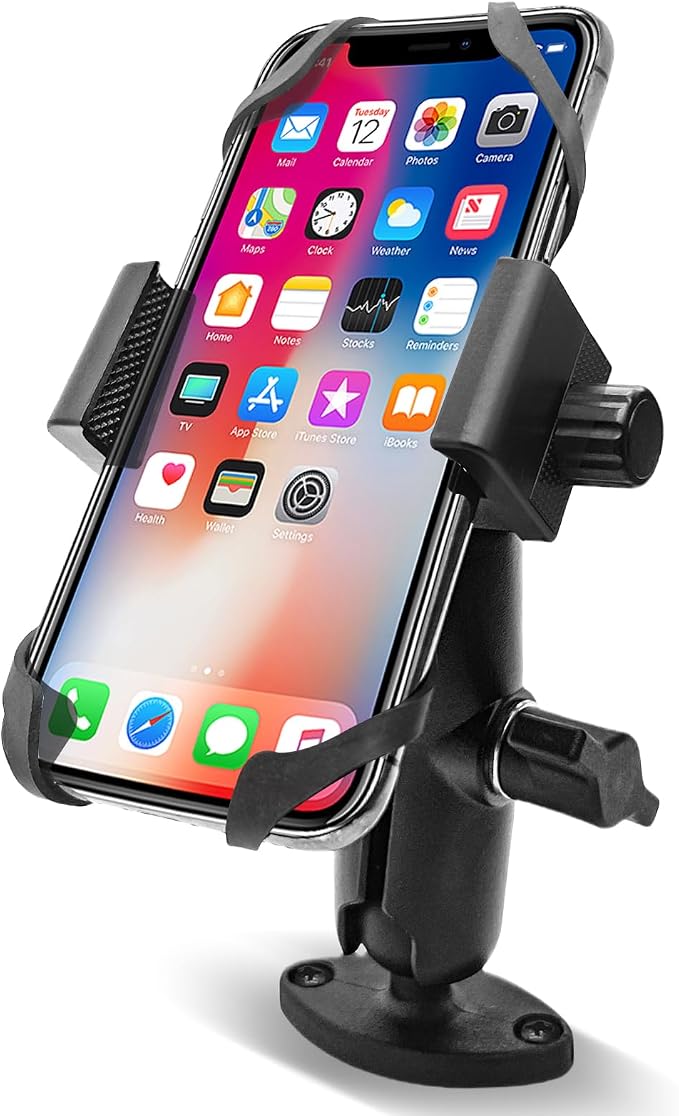 Phone Mount Holder with B Size 1" Ball Diamond Base & Double Socket Arm by SRUIM