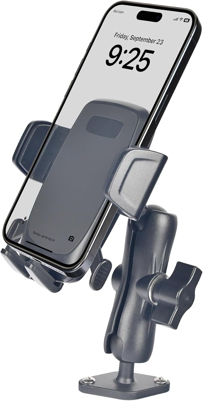 VAUBORTTI 1" Ball Phone Mount – Aluminum Alloy Arm & Base, Double Ball Joint by VAUBORTTI