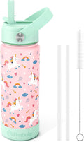 Fimibuke Kids Insulated Water Bottle, 18oz BPA FREE 18/8 Stainless Steel Kids by Fimibuke