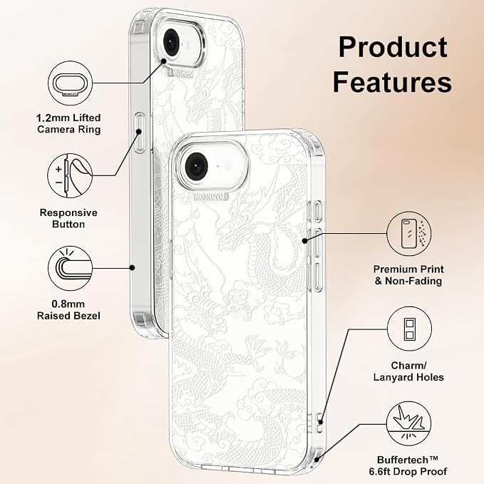 MOSNOVO for iPhone 17e Case/iPhone 16e Case, Shockproof Military-Grade - Image 6