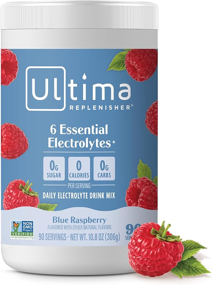 Ultima Replenisher Daily Electrolyte Powder Drink Mix – Sugar Free – Blue by UltimaReplenisher