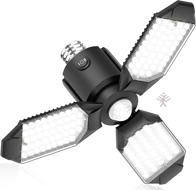 toberich Motion Sensor Garage Light, 8000LM Motion Sensor Shop Light w/ 3 by ToberichUltraBrightLight