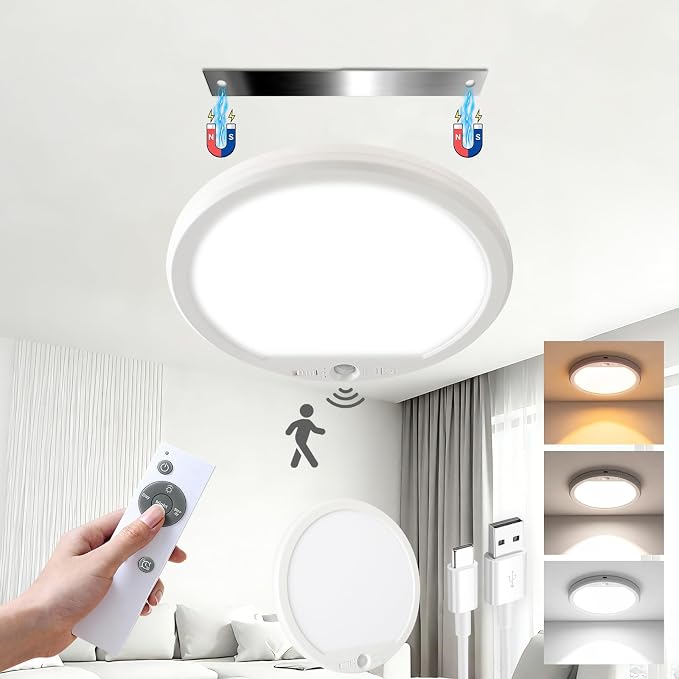 Rechargeable Motion Sensor Ceiling Light by Unknown