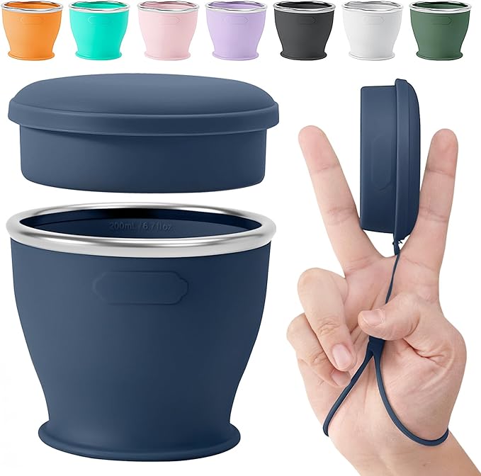 Collapsible Travel Cup, BPA-Free Reusable Water Cup, Lightweight Drinking Cups by SINYON