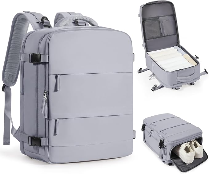 Grey Travel Backpack by coofay