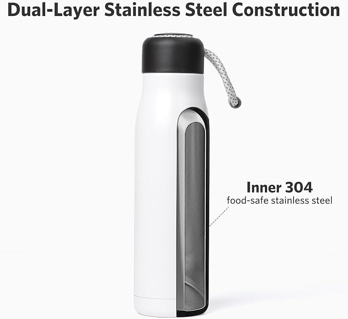 Water Bottle with Portable Lid Metal Vacuum Insulated Stainless Steel | - Image 4
