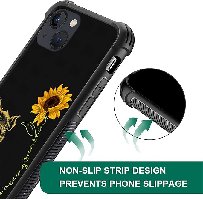 for iPhone 14 Plus Case, Pig Sunflower Yellow Sunshine Pattern Made of Soft - Image 6