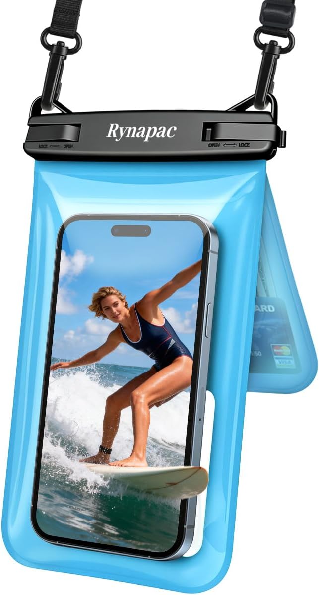 Rynapac IPX8 Waterproof Phone Pouch Floating, Double Space Waterproof Phone Case by Rynapac