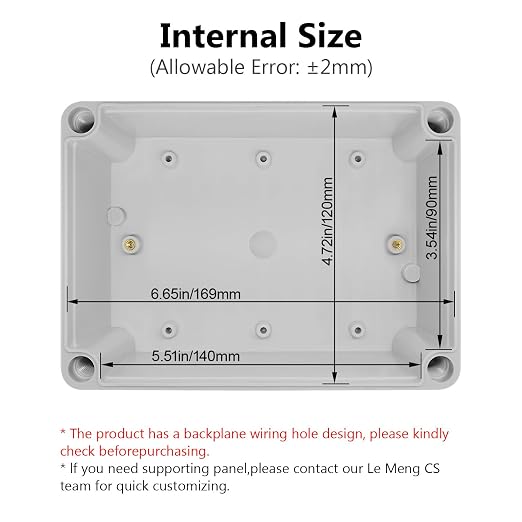 LeMotech Junction Box IP67 Waterproof Dustproof ABS Plastic Project Box - Image 3