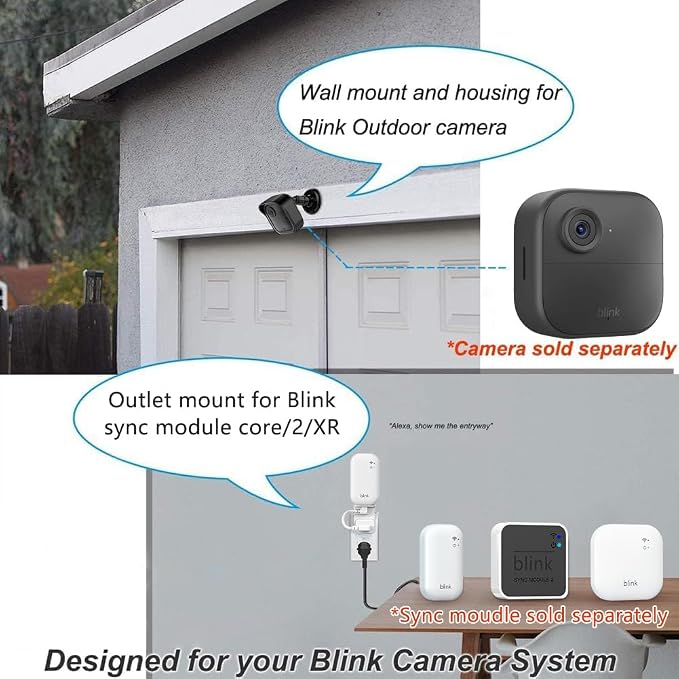 All-New Blink Outdoor Camera Surveillance Mount, 4 Pack Weatherproof Protective - Image 3