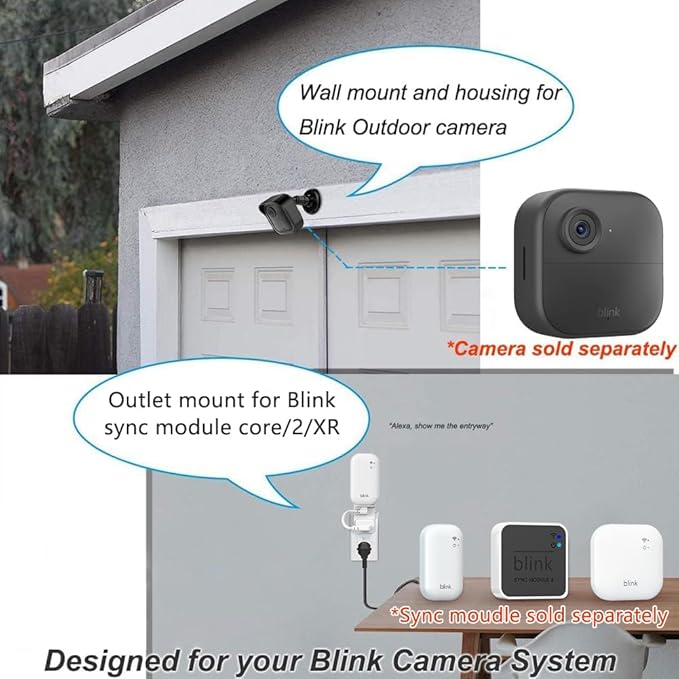 All-New Blink Outdoor Camera Surveillance Mount, 8 Pack Weatherproof Protective - Image 3