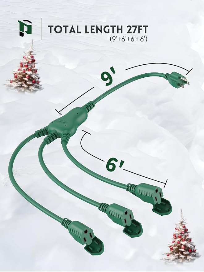 PLUGTUL 27FT Outdoor Extension Cord - Image 4